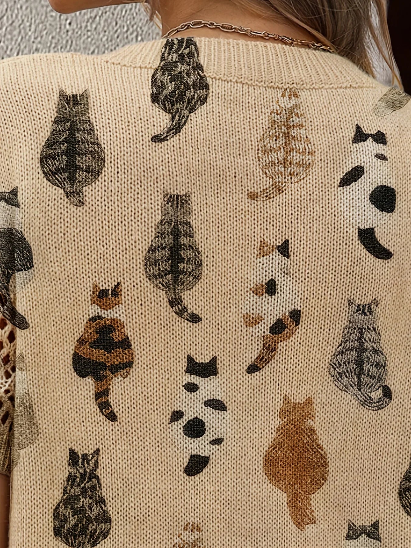 Moxley™ | Feline Cat Charm Knit Jacquard Jumper