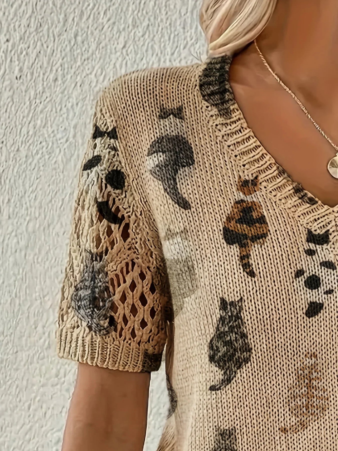 Moxley™ | Feline Cat Charm Knit Jacquard Jumper