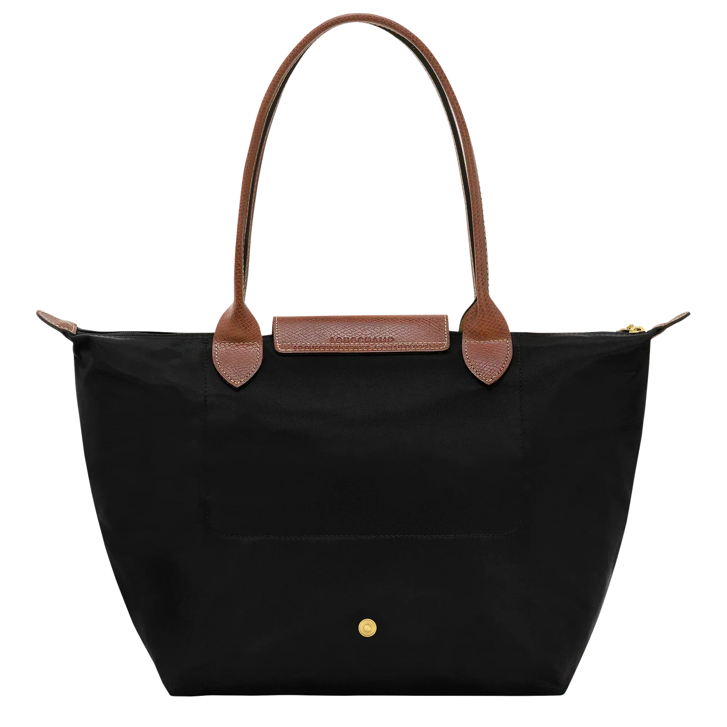 Moxley™ Madeleine Luxe Medium Black Cognac Foldable Tote Bag