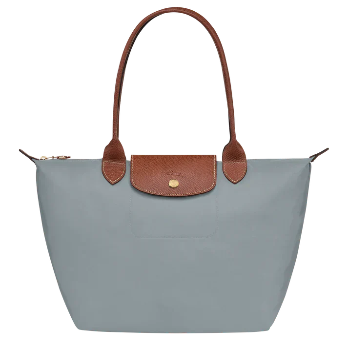 Moxley™ Madeleine | Luxe Medium Grey Steel Foldable Tote Bag