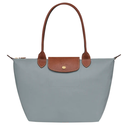 Moxley™ Madeleine | Luxe Medium Grey Steel Foldable Tote Bag