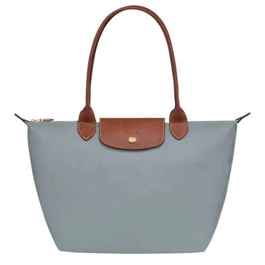 Moxley™ Madeleine | Luxe Medium Grey Steel Foldable Tote Bag