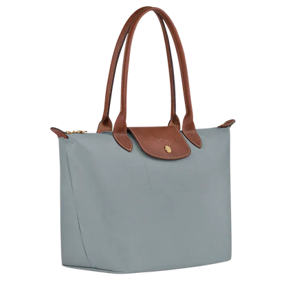 Moxley™ Madeleine | Luxe Medium Grey Steel Foldable Tote Bag