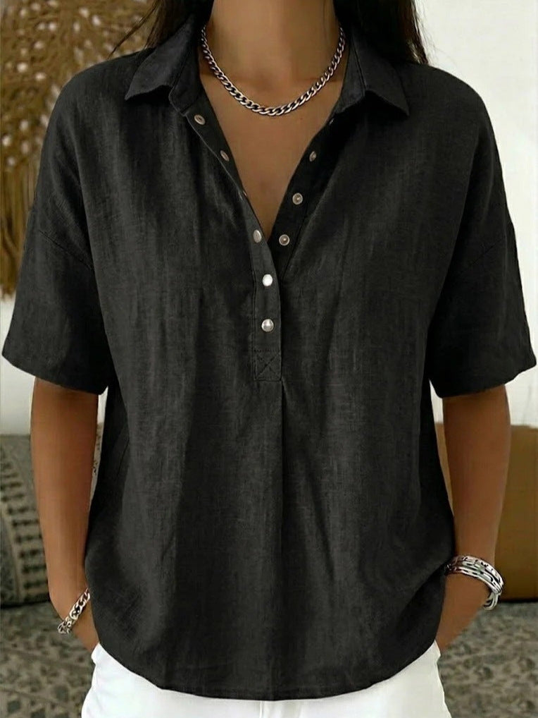 MOXLEY™ | Santorini Linen Silk Blouse