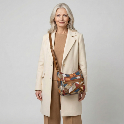 Moxley™ Angie |  Patchwork Leather Shoulder Bag