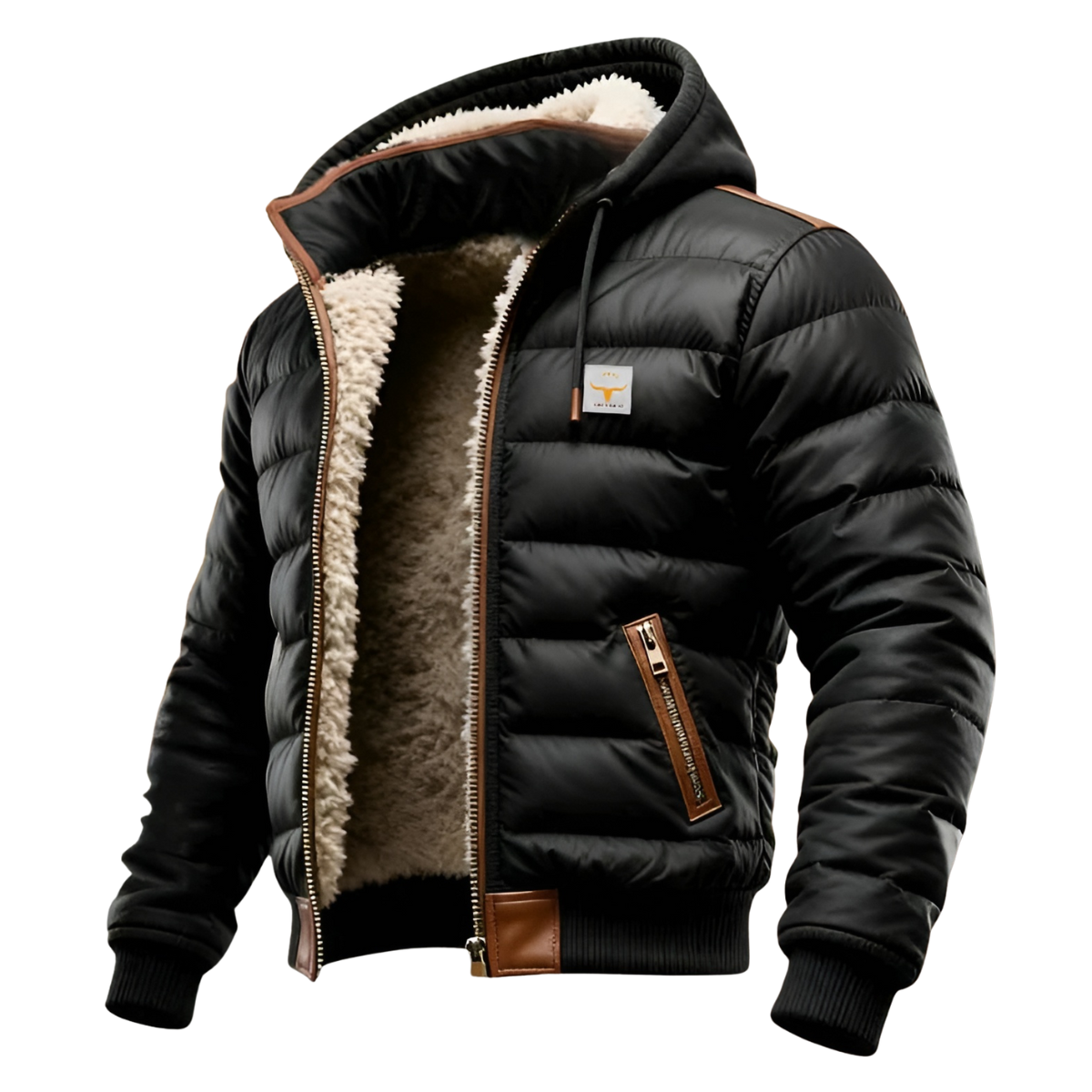 Moxley™ Valero Lyon | Luxe Quilted Coat with Hood and Plush Sherpa Lining