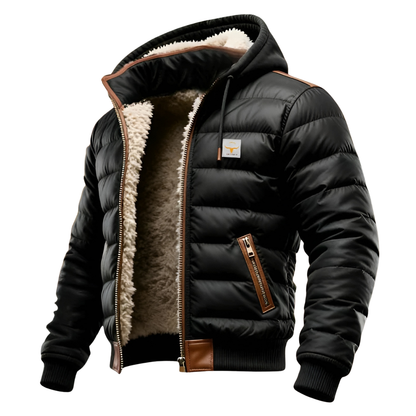Moxley™ Valero Lyon | Luxe Quilted Coat with Hood and Plush Sherpa Lining