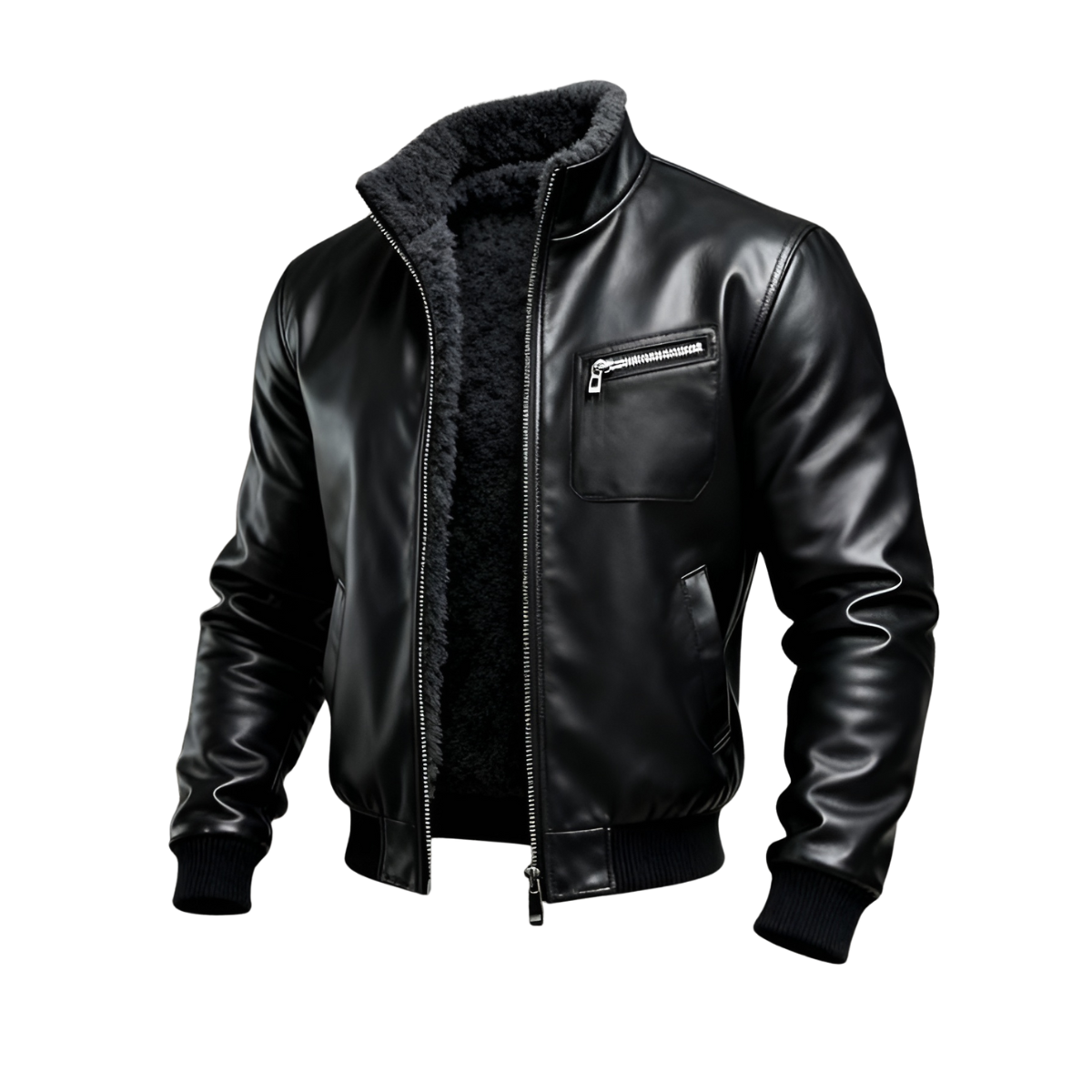 Moxley™ Luxe Valero Lyon Black Leather Jacket