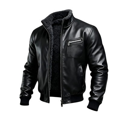 Moxley™ Luxe Valero Lyon Black Leather Jacket