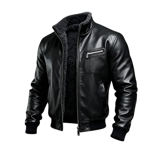 Moxley™ Luxe Valero Lyon Black Leather Jacket