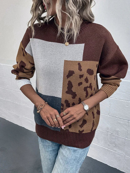 Moxley™ Le Clair | Vintage Leopard Patchwork Sweater