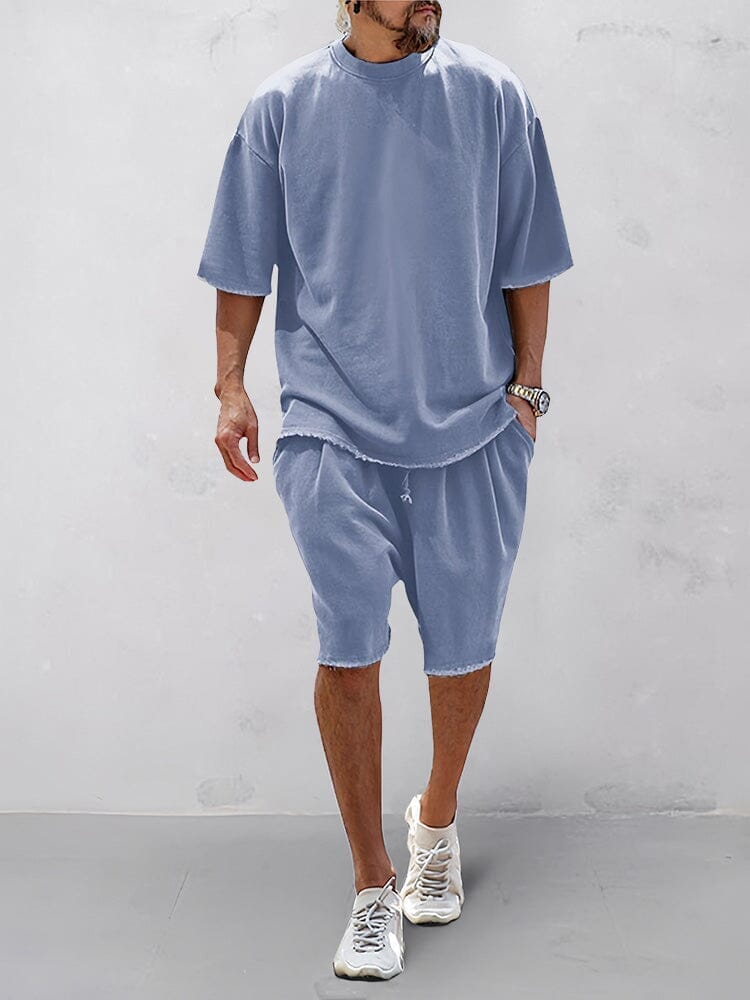 MOXLEY - Casual Loose Fit Solid Sports Sets