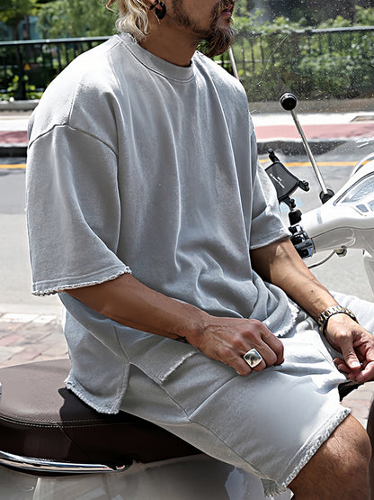 MOXLEY - Casual Loose Fit Solid Sports Sets