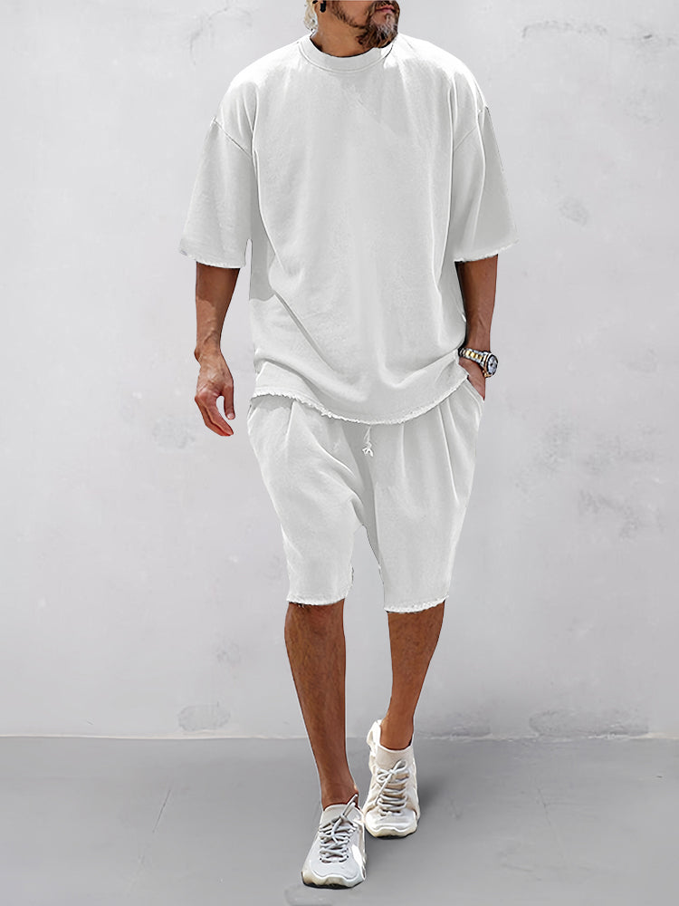 MOXLEY - Casual Loose Fit Solid Sports Sets