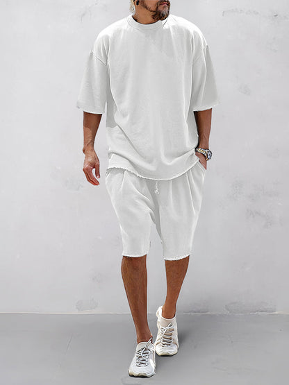 MOXLEY - Casual Loose Fit Solid Sports Sets