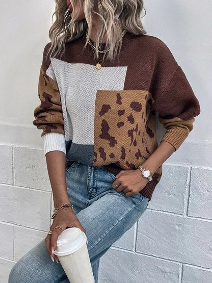 Moxley™ Le Clair | Vintage Leopard Patchwork Sweater