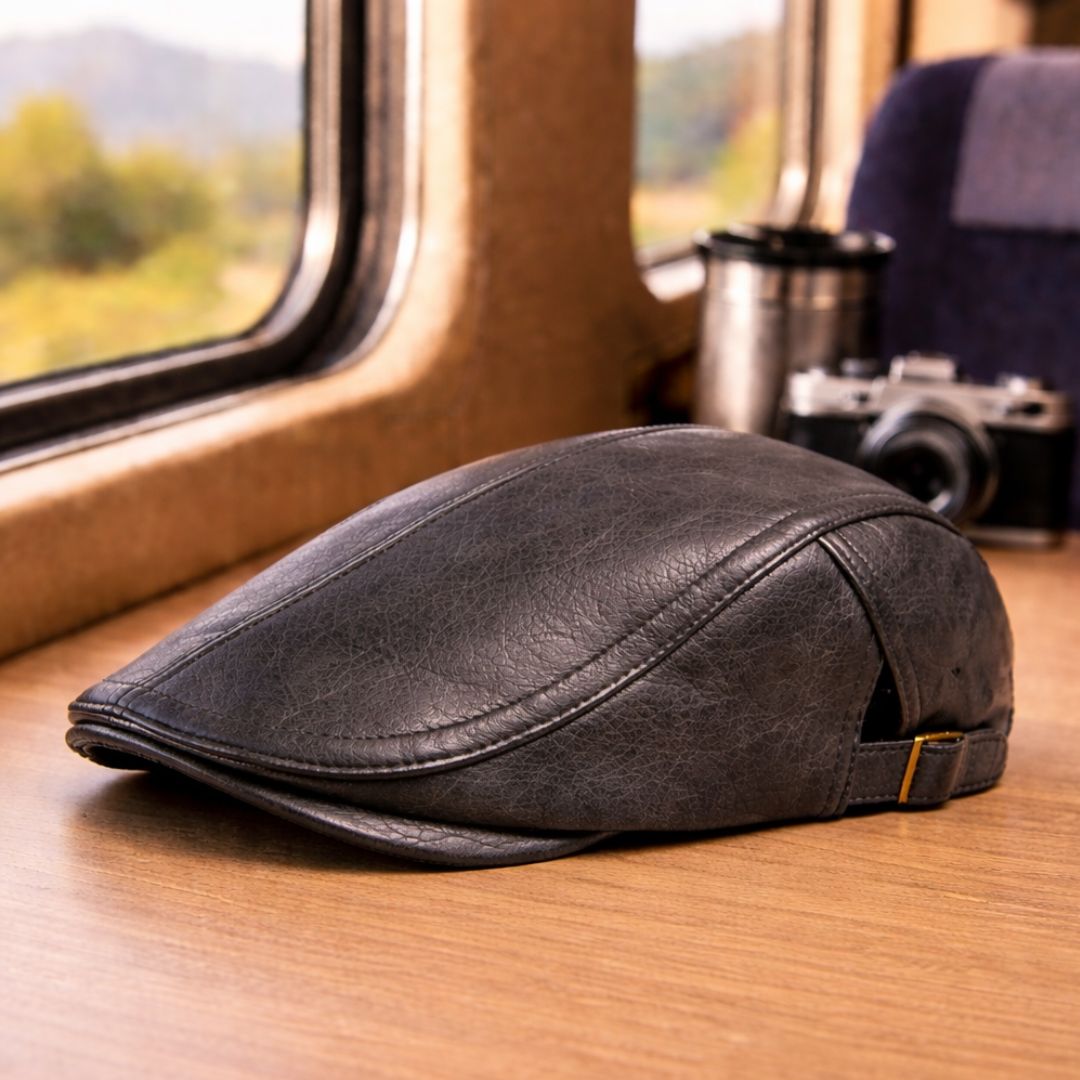 Moxley™ Old Money - Classic Leather British Flat Cap