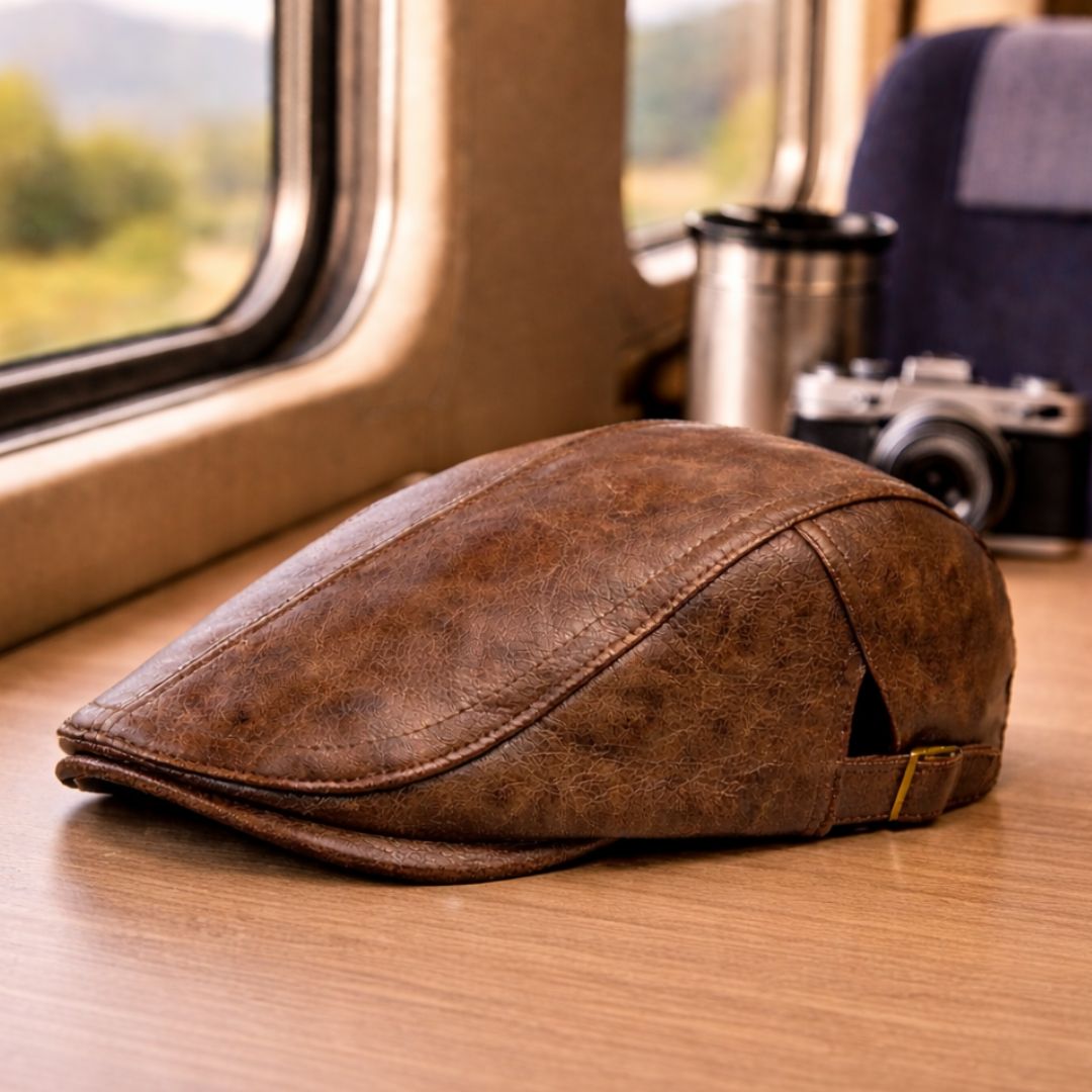 Moxley™ Old Money - Classic Leather British Flat Cap