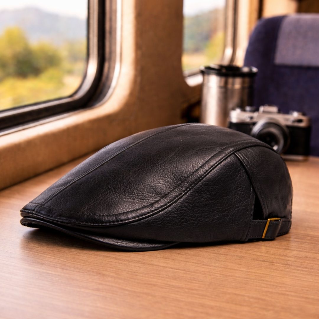 Moxley™ Old Money - Classic Leather British Flat Cap