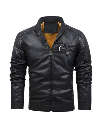Moxley™ | Luxe Retro Leather Jacket with Premium Fleece Lining
