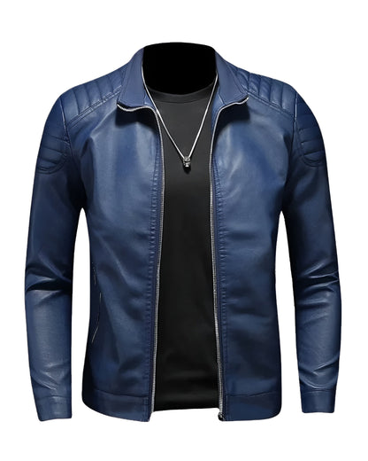 Moxley™ | Luxe Leather Collar Jacket