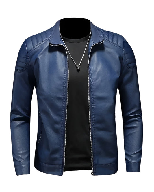 Moxley™ | Luxe Leather Collar Jacket