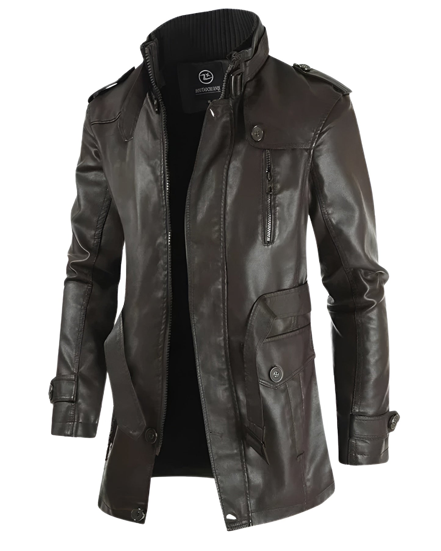 Moxley™ | Exquisite Long Leather Overcoat for Men