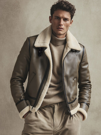 Moxley™ Valero Lyon | Luxe Warm Motorcycle Jacket for Autumn & Winter