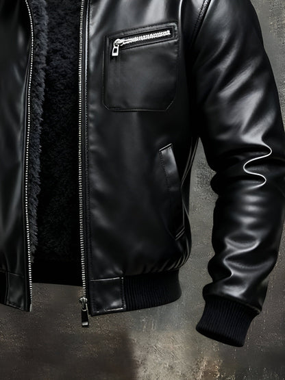 Moxley™ Luxe Valero Lyon Black Leather Jacket