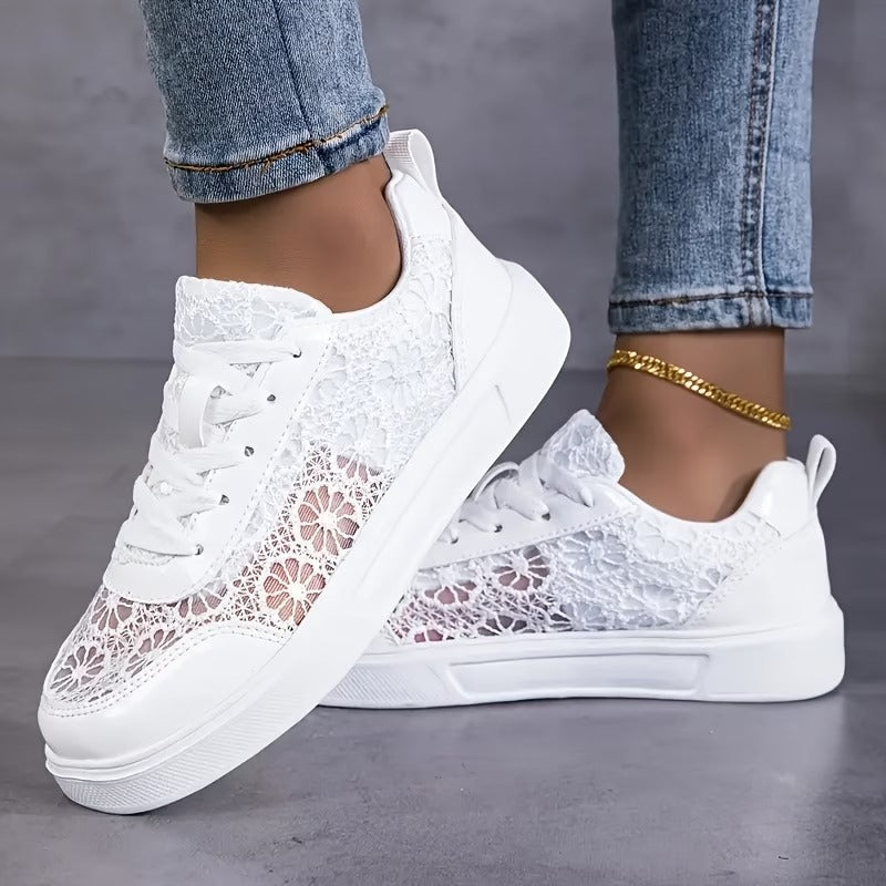 Moxley™ Bella | Floral Lace Sneakers