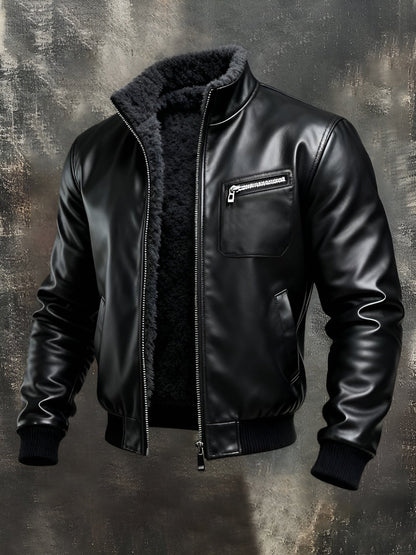Moxley™ Luxe Valero Lyon Black Leather Jacket