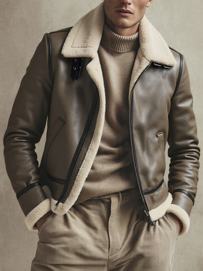 Moxley™ Valero Lyon | Luxe Warm Motorcycle Jacket for Autumn & Winter