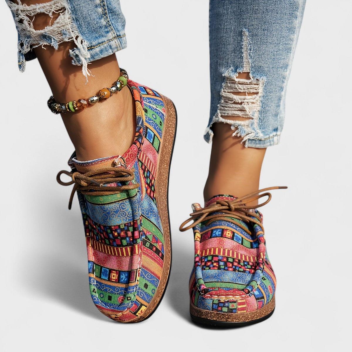 Moxley Sasha™ | Comfort Orthopaedic Boho Canvas Loafers