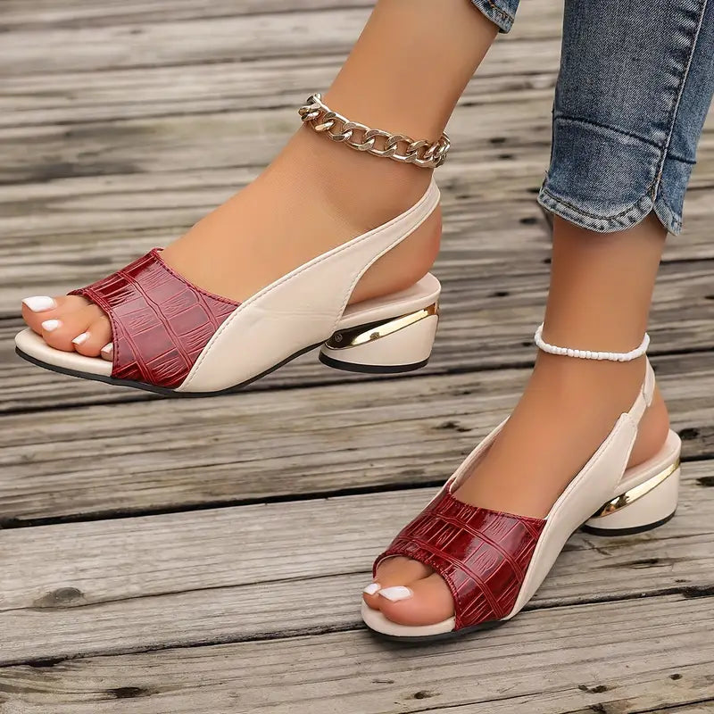 Moxley™ Pauline | Elegant Orthopedic Open-Toe Heels