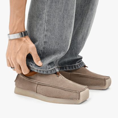 Moxley™ Antonio | Handcrafted Leather Soft Suede Eightball Loafers