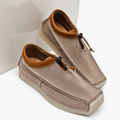 Moxley™ Antonio | Handcrafted Leather Soft Suede Eightball Loafers