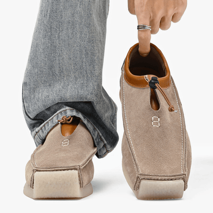 Moxley™ Antonio | Handcrafted Leather Soft Suede Eightball Loafers