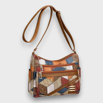 Moxley™ Angie |  Patchwork Leather Shoulder Bag
