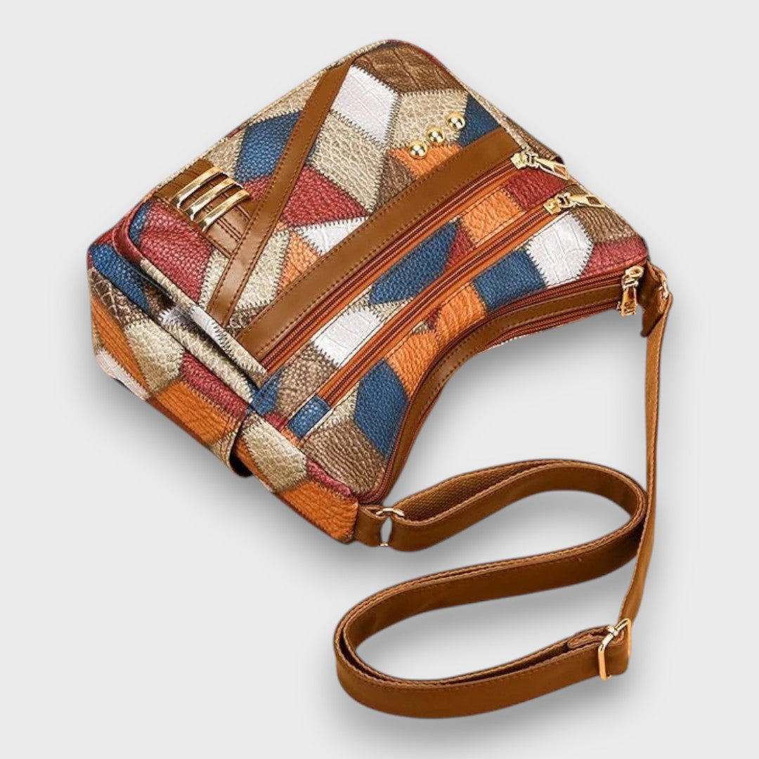 Moxley™ Angie |  Patchwork Leather Shoulder Bag