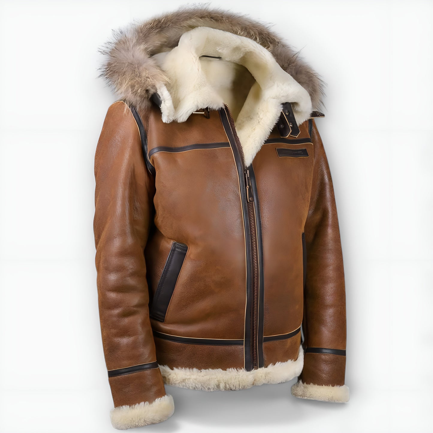 Moxley™ | Luxe Bomber Jacket with Exquisite Fur Hood