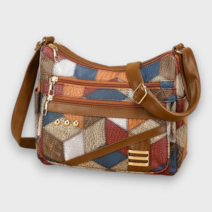 Moxley™ Angie |  Patchwork Leather Shoulder Bag