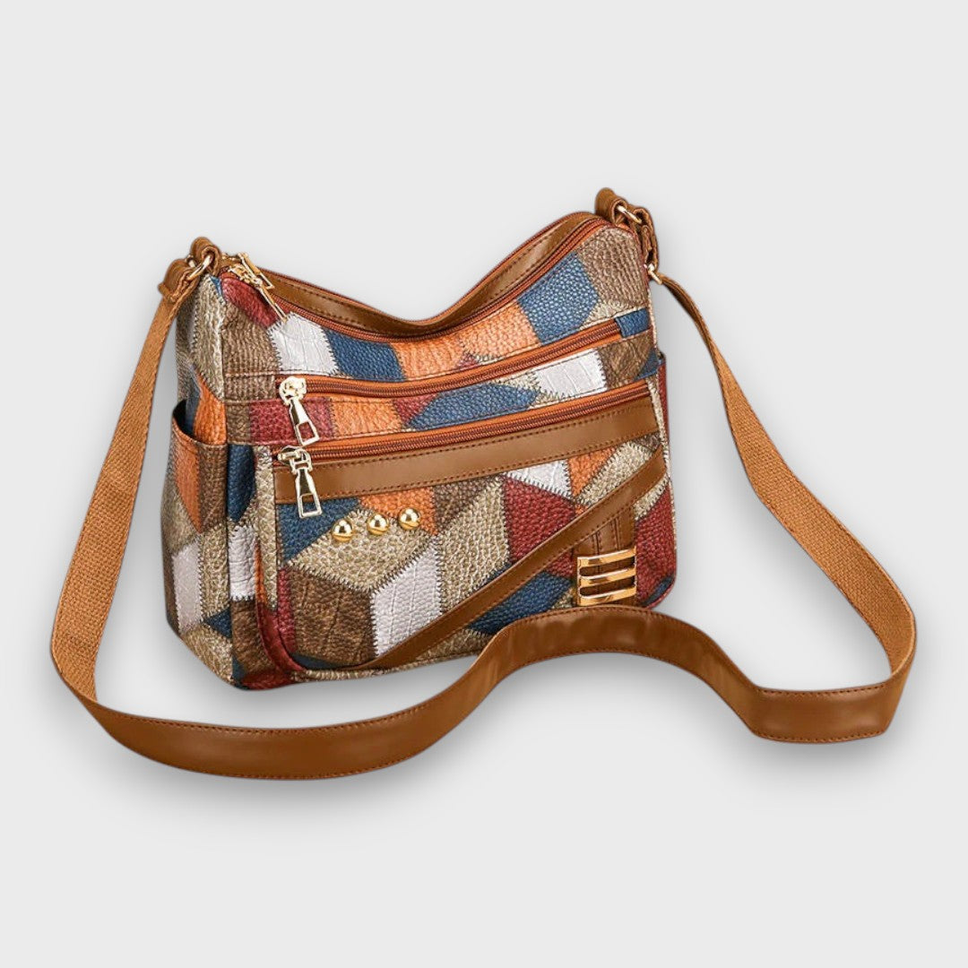 Moxley™ Angie |  Patchwork Leather Shoulder Bag