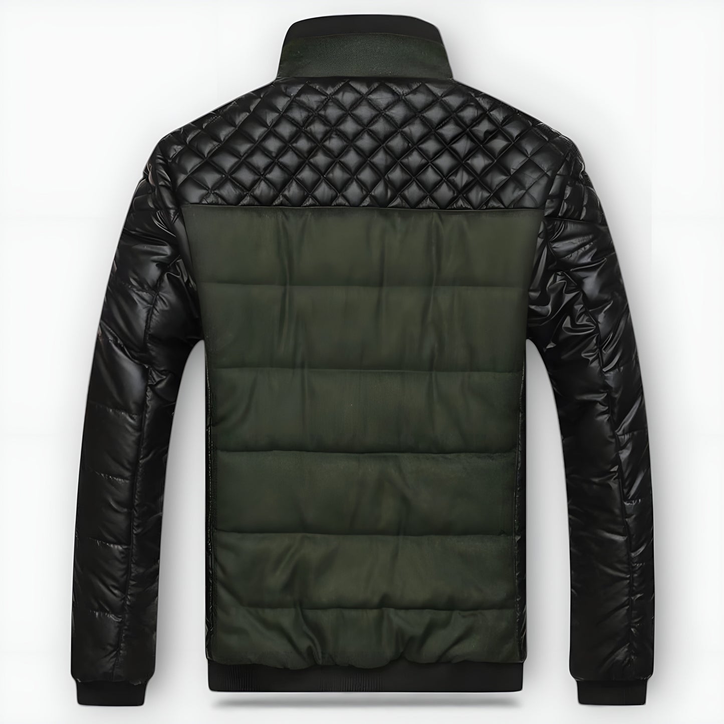 Moxley™ | Luxe Bicolour Quilted Leather and Fabric Jacket