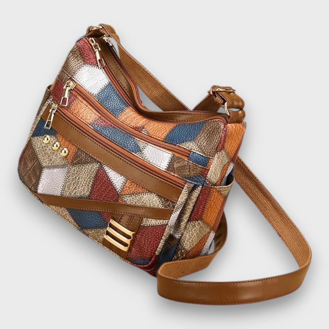 Moxley™ Angie |  Patchwork Leather Shoulder Bag