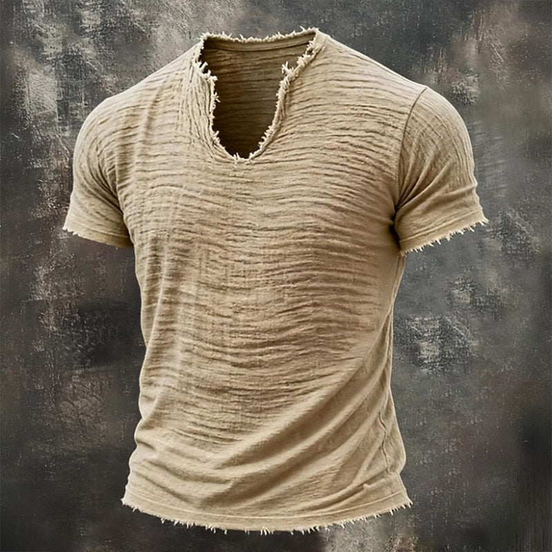Vintage V-Neck T-Shirt | 100% Cotton (TEMPORARILY 1 + 1 FREE)