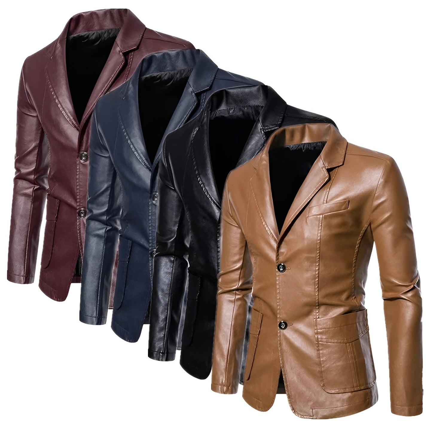 Moxley™ | Luxe Leather Blazer for Business Casual Elegance