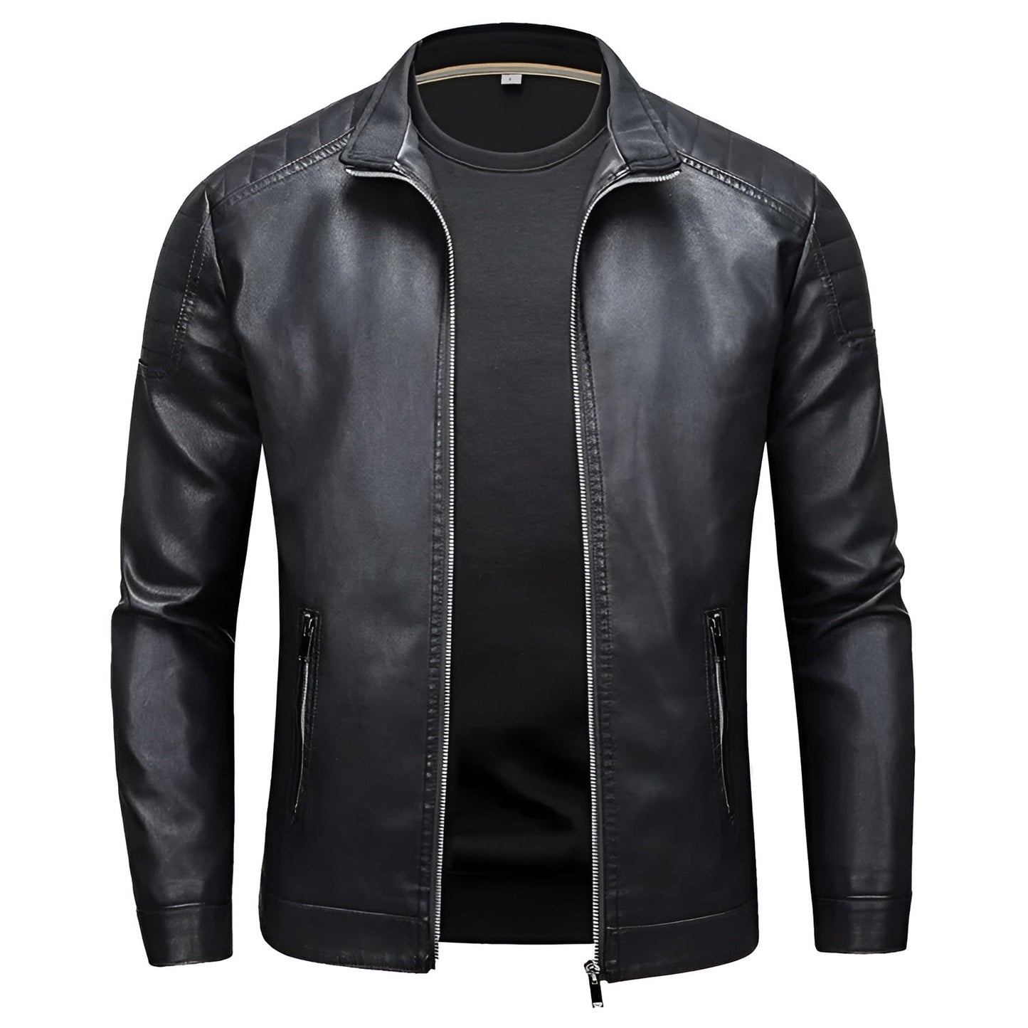 Moxley™ | Luxe Leather Collar Jacket