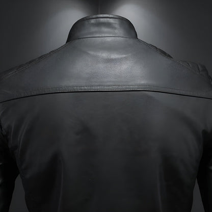Moxley™ | Luxe Leather Collar Jacket