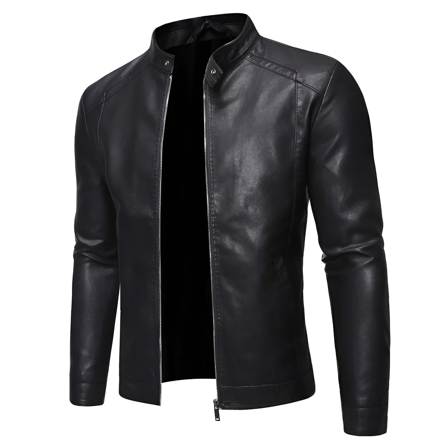 Moxley™ | Premium Leather Jacket with Elevated Collar