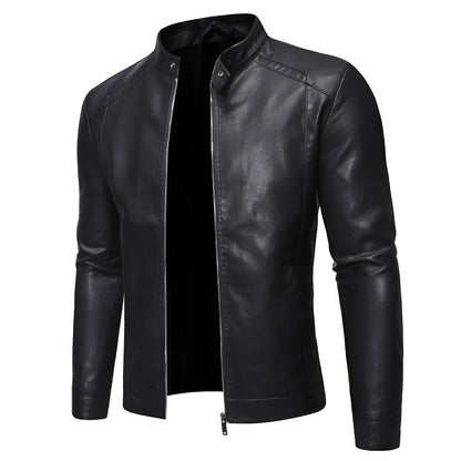 Moxley™ | Premium Leather Jacket with Elevated Collar
